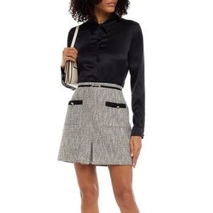 NWT Maje Jinie Recycled Cotton Tweed Mini Skirt